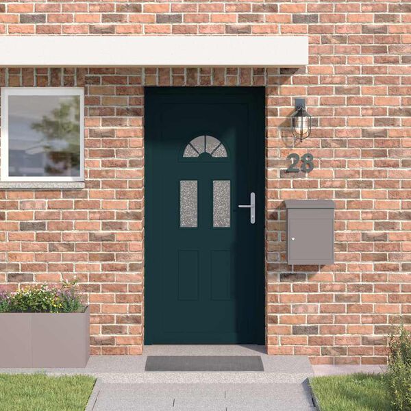 vidaXL Front Door White 110x210 cm PVC