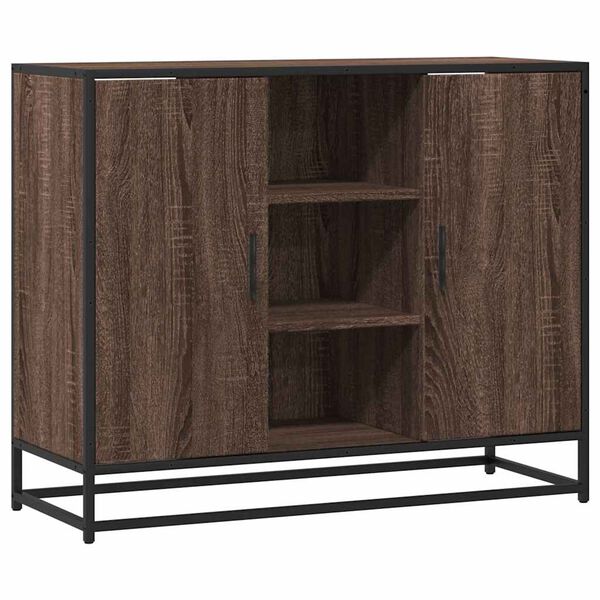 vidaXL Sideboard Brown Oak 92x35x76 cm Engineered Wood