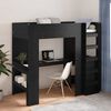 vidaXL Loft Bed Frame with Desk with Storage Black Oak 98.5 x 200 cm