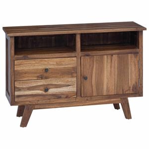 vidaXL Sideboard Natural 100 x 30 x 68 cm Solid Teak Wood
