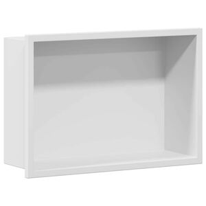 vidaXL Shower Niche White 30 x 20 x 9.5 cm Stainless Steel