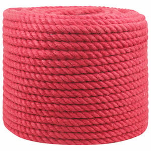 vidaXL Jute Rope 14 mm Red 100% Tossa jute