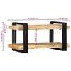 vidaXL Wall Shelf 70x33x35 cm Solid Rough Wood Mango