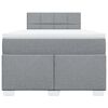 vidaXL Box Spring Bed with Mattress Light Grey 120x200 cm Fabric