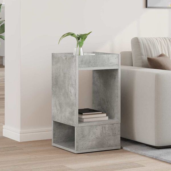 vidaXL End Table Concrete Grey 30 x 30 x 56 cm Engineered Wood