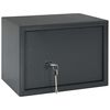 vidaXL Safe Box with Lock Dark grey 35 x 25 x 25 cm Steel