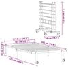 vidaXL Bed Frame without Mattress Foldable Black 107x203 cm Steel