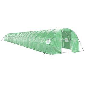 vidaXL Greenhouse with Steel Frame Green 72 m&sup2; 24x3x2 m