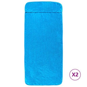 vidaXL Beach Towels 2 pcs Turquoise 75x200 cm Fabric 400 GSM