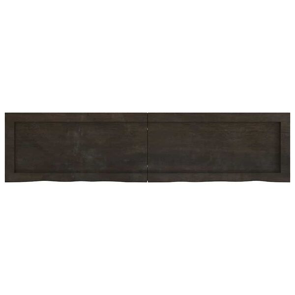 vidaXL Bathroom Countertop Dark Brown 120x30x(2-6) cm Treated Solid Wood