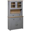 vidaXL Highboard | Grey | Solid pine wood | Large | Highboard | Rectangular
