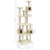 vidaXL Cat Tree with Sisal Scratching Posts Cream 188 cm