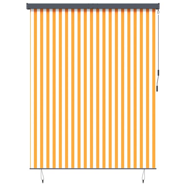 vidaXL Roller Blind White and Orange 200 x 250 cm Fabric and Aluminum