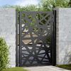 vidaXL Garden Gate Black 100x125 cm Steel Light Design