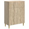 vidaXL Sideboard Sonoma Oak 66 x 34.5 x 90 cm Engineered Wood