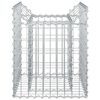 vidaXL Gabion Raised Bed Silver 50 x 50 x 60 cm Galvanised Steel