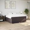 vidaXL Box Spring Bed with Mattress Dark Brown 180x200 cm Fabric
