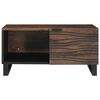 vidaXL Coffee Table Brown and Black 80 x 50 x 40 cm Solid Acacia wood