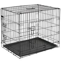 @Pet Dog Crate Metal 50.8x30.5x35.5 cm Black 15006