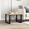 vidaXL Coffee Table O-Frame 60x60x40.5 cm Solid Wood Pine and Steel
