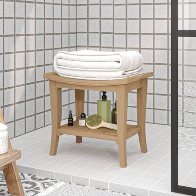 vidaXL Bathroom Side Table 50x35x45 cm Solid Wood Teak