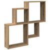vidaXL Wall Shelf Artisan Oak 80x15x78.5 cm Engineered Wood
