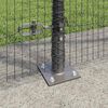 vidaXL Fence with Posts Grey 1.5 x 10 m Steel