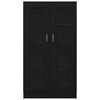 vidaXL Book Cabinet Black Oak 82.5 x 30.5 x 150 cm Engineered Wood
