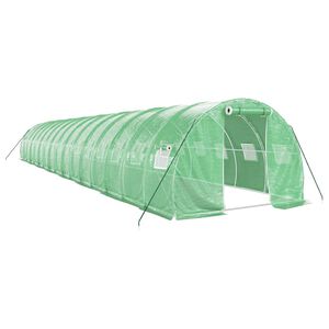 vidaXL Greenhouse with Steel Frame Green 48 m&sup2; 16x3x2 m