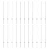 vidaXL Embedded Fence Post 22 pcs Silver 140 cm Powder-Coated Steel