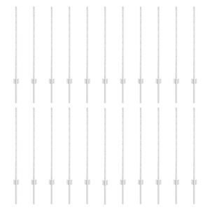 vidaXL Embedded Fence Post 22 pcs Silver 140 cm Powder-Coated Steel