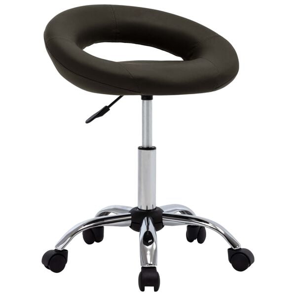 vidaXL Rolling Work Chair Brown Faux Leather