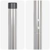 vidaXL Fence Posts 2 pcs Silver Powder-coated steel