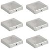 vidaXL Pyramid Fence Post Caps 6 pcs Galvanised Metal 81x81 mm