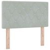 vidaXL Headboard with Headboard Light Grey 80 cm Faux Leather