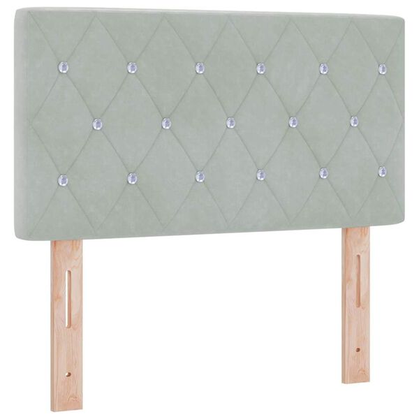 vidaXL Headboard with Headboard Light Grey 80 cm Faux Leather