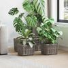vidaXL Planter Basket with Storage 3 pcs Grey