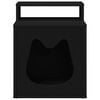 vidaXL Cat House Black 42.5 x 40 x 53.5 cm Engineered Wood