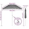 vidaXL Garden Parasol Natural 160 x 160 x 196 cm