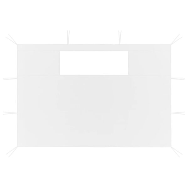 vidaXL Gazebo Sidewalls with Windows 2 pcs White