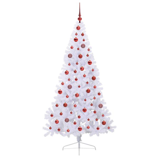vidaXL Artificial Christmas Tree with Stand White 180 cm PVC and Steel