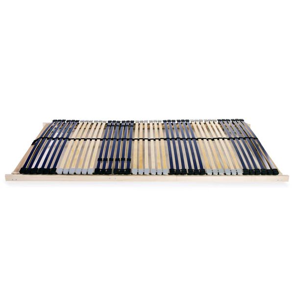 vidaXL Slatted Bed Base without Mattress with 42 Slats 7 Zones 140x200 cm