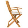 vidaXL Folding Chair 4 pcs White 49 x 57.5 x 92cm Solid Acacia wood