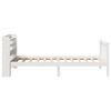 vidaXL Bed Frame without Mattress White 100x200 cm Solid Wood Pine