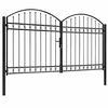 vidaXL Fence Gate ASSEN Double Door with Arched Top Steel 300x175 cm