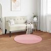 vidaXL Faux Rabbit Fur Rug Olite Pink &Oslash; 100 cm Polyester