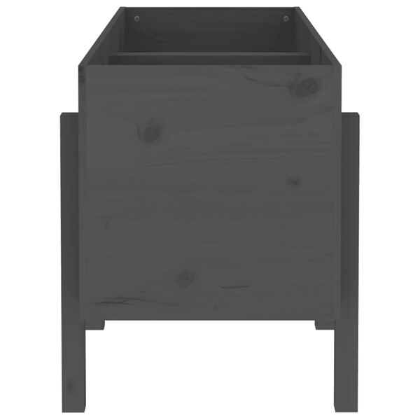 vidaXL Garden Raised Bed Grey 121x50x57 cm Solid Wood Pine