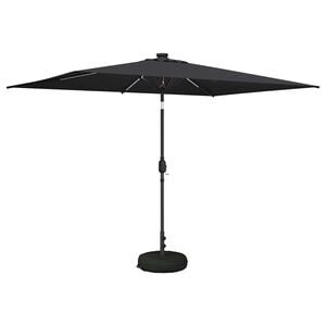 vidaXL Garden Parasol with LED Lights and Base 2 x 3 m Polyester