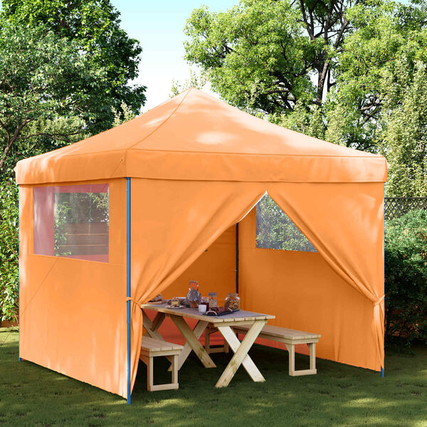 vidaXL Party Tent Folding Orange 292 x 292 x 315 cm Oxford Fabric