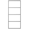 vidaXL Sliding Door with Hardware Set 90x205 cm ESG Glass&Aluminium